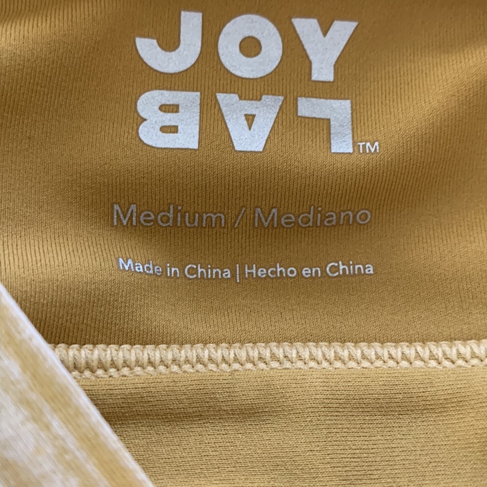 JoyLab Yellow Ruffle Crop Top Medium - Picture 7 of 7